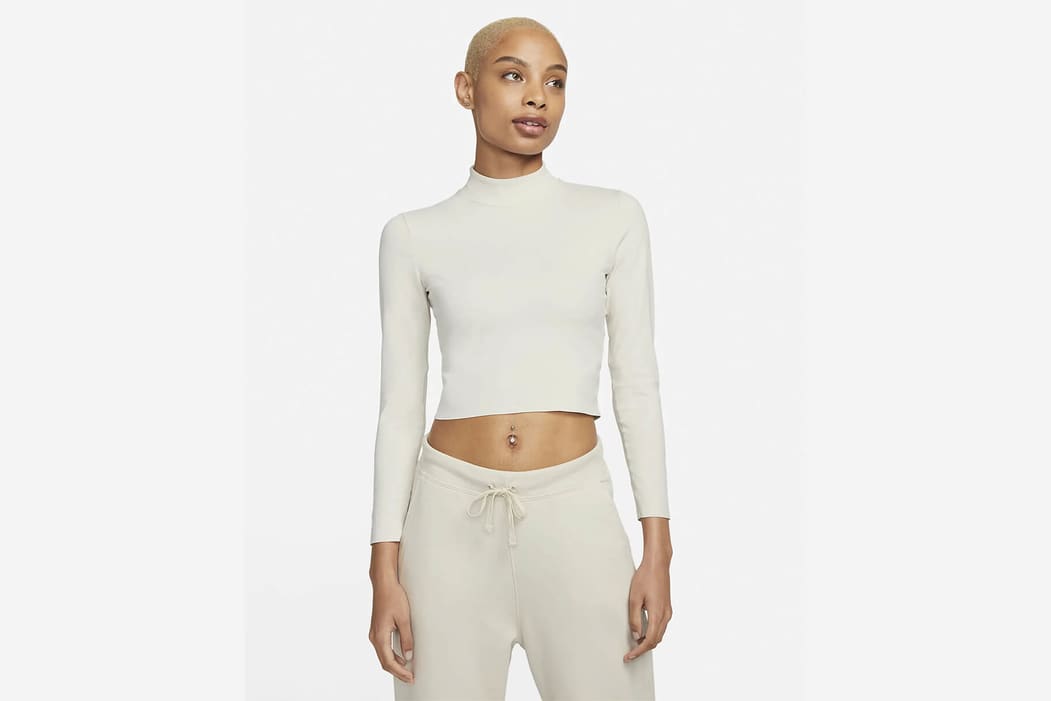 Haut côtelé à manches longues pour femme nike air 2025